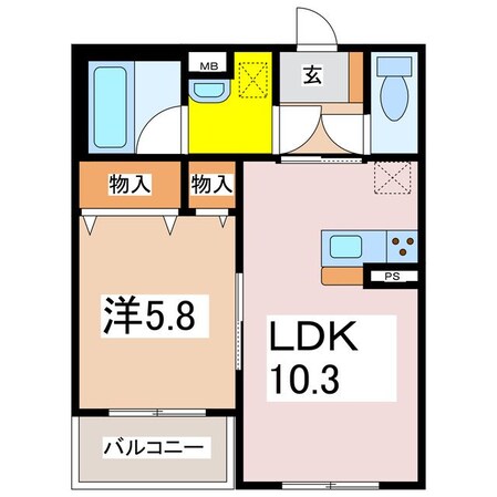 ウインドワード豊科の物件間取画像